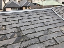 台風被害をうけたお宅の屋根の様子