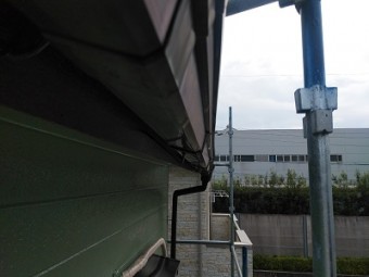 定期点検での雨樋の様子
