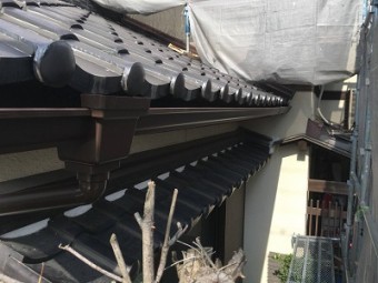 雨樋交換工事施工後の様子