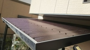 交換後のポリカ波板