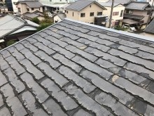 台風被害をうけたお宅の屋根の様子