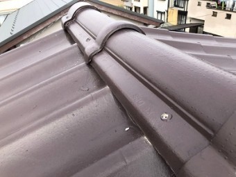 瓦の補修工事のお宅の屋根の様子