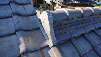板金施工した後の棟尻