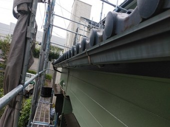 定期点検での雨樋の様子