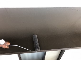 本材塗装の様子