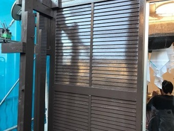 外壁塗装工事完工の様子