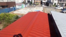 錆止め施工中写真