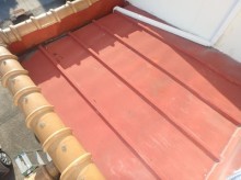 洋屋根に使用されていたトタン部分