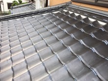 漆喰を新設し、施工完了した様子