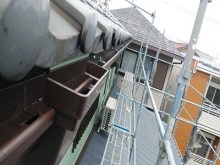 雨樋交換工事完工の様子