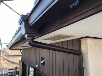 雨樋交換工事施工後の様子