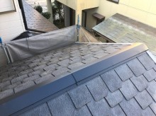 台風被害による板金飛散の工事完工の様子