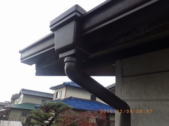雨樋交換工事PC-50しんちゃ集水桝施工後