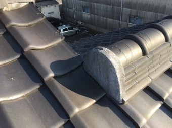 一宮市 屋根 漆喰 施工前