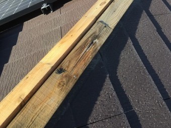 板金工事の既存の板金と下地を撤去した様子