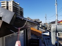 一宮市 自然災害 雨樋 ゆがみ 施工中