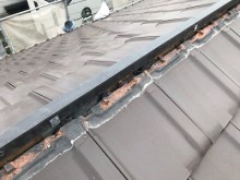 屋根修繕工事の様子