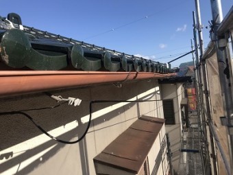 軒樋交換工事施工前の様子