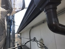 軒樋交換工事完工の様子