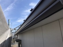 軒樋交換工事完工の様子