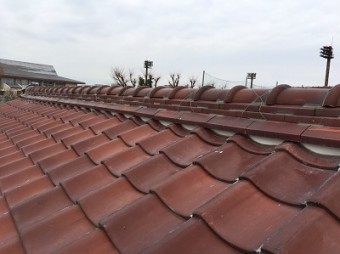 屋根 漆喰 施工後