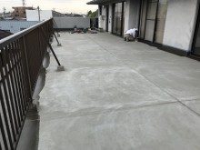 モルタル 薄く伸ばし中