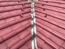 谷板金交換前の屋根(別角度)