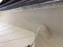 下塗り後の中塗り上塗りの様子