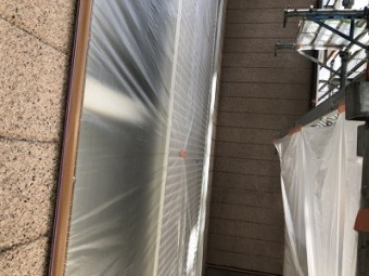 外壁塗装前のお宅の養生の様子