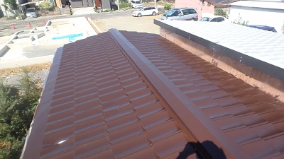 トタン屋根塗装施工後の写真