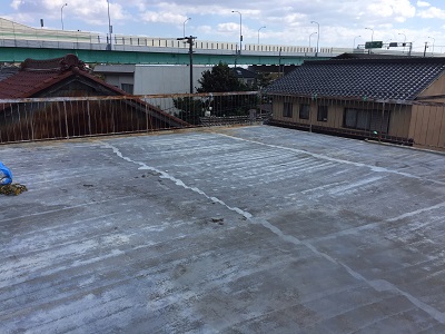 一宮市で屋上の浸水修繕の防水修理を施工しました。